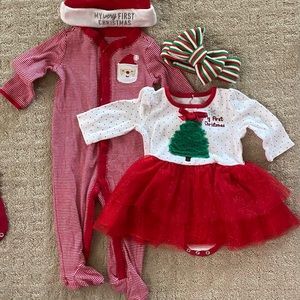 Baby girl Christmas outfit bundle